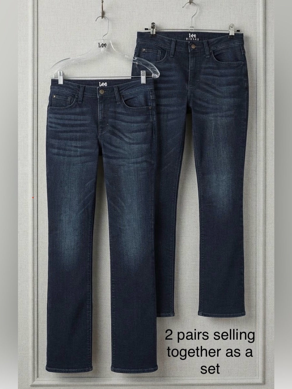2 pairs - Lee riders jeans Women's Dark Blue Bootcut Jeans - size 6 average